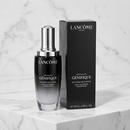 Lancôme Advanced Génifique, Lancome Genifique Serum, Advanced Genifique Youth Activating Concentrate, Lancome Genifique 100ml, Lancome Genifique 3.38 oz, Lancome facial serum, youth activating serum, luxury skincare, Lancome skincare, facial concentrate