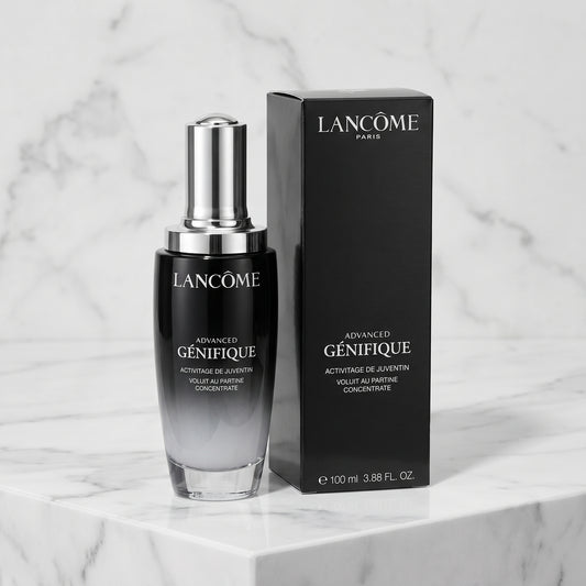 Lancôme Advanced Génifique, Lancome Genifique Serum, Advanced Genifique Youth Activating Concentrate, Lancome Genifique 100ml, Lancome Genifique 3.38 oz, Lancome facial serum, youth activating serum, luxury skincare, Lancome skincare, facial concentrate