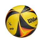 A Wilson sports ball in yellow, black, and orange, featuring the Wilson logo and 'symp' text on a plain white background.